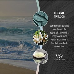 Woodwick Oceanic Trilogy Gifts For Women And Men 9.7 Oz Medium Hourglass