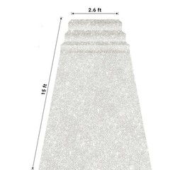 Glitter Carpet Runner 2.6FT x 15FT 200 GSM Thick + Adhesive Tape