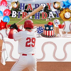 185 Pcs Baseball Party Decorations Baseball Birthday Party Decorations Serves…