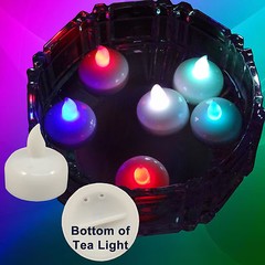18 Multicolor Led Floating Floral Tea Light Candle for Wedding Centerpiece Decor