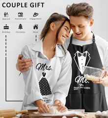 Wedding Gifts Engagement Gifts for Couples Mr and Mrs Aprons for Couples Gifts