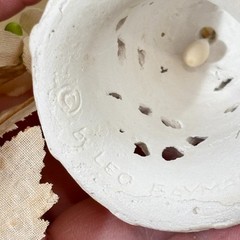 Vtg 1950s Bride Groom Wedding Cake Topper w Signed Bell, Sugar & Composition