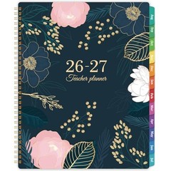 Teacher Planner 2026-2027 – Teacher Lesson 8.5″ x 11″ Dark blue and white