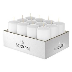 Simply Soson Votive Candles Bulk, 24 White 24 pack – Without Glass,