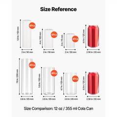 Uimoso Set of 24 Pillar Candles with Glass Vases, 2.6″x4.7″/5.9″/7.9″