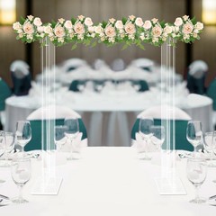 40 Inch Clear Acrylic Flower Stand 100 × 20 cm Rectangular Freestanding