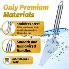 4 Pack Stainless Steel Pie Server Spatula Serrated Cake Cutter with Handle