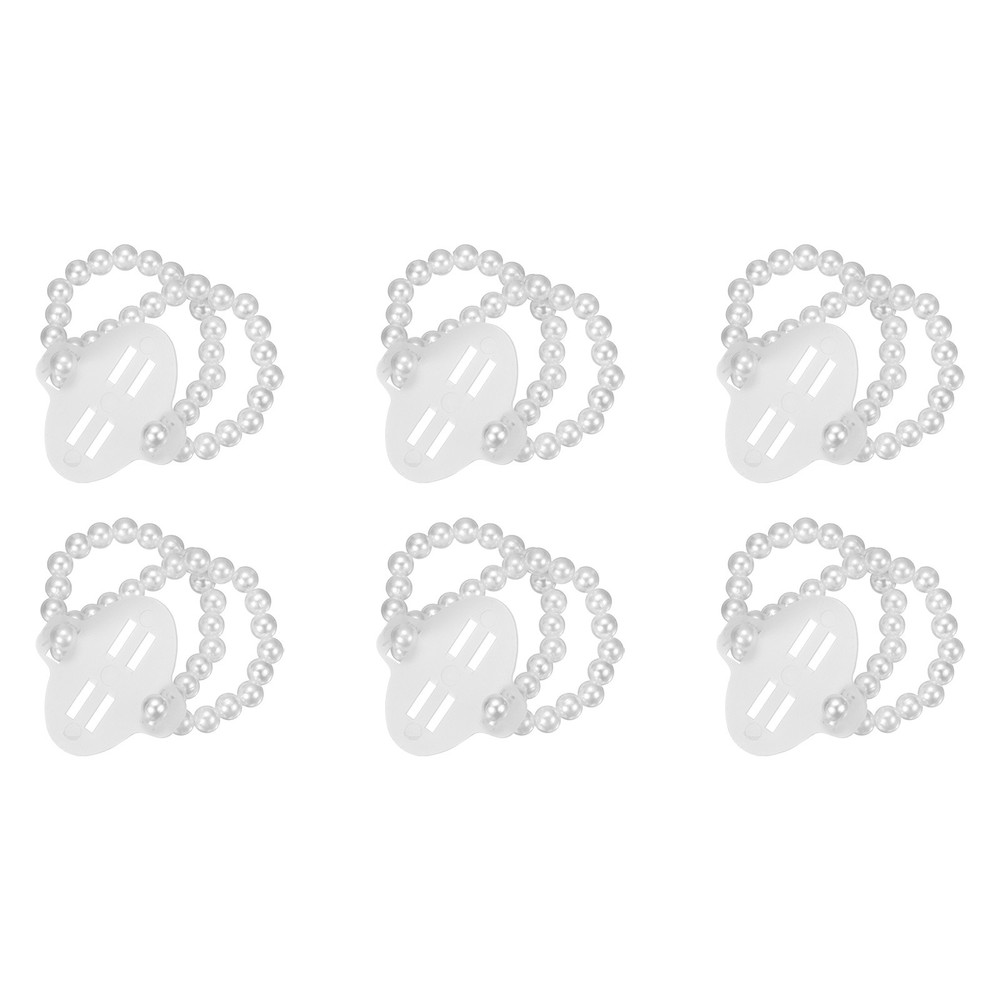 Pearl Corsage Wristlet, 5Inch Elastic Wrist Corsage Bracelets Bands, White
