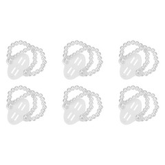 Pearl Corsage Wristlet, 5Inch Elastic Wrist Corsage Bracelets Bands, White