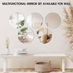 VASUHOME 12″ Round Mirror Centerpieces for Tables, Glass 12*12inch,
