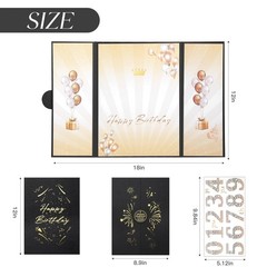Black Gold Birthday Party Decorations,18″ x 12″ Creative Birthday Decorations…