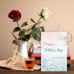 Romantic Fathers Day Card Gifts for Husband, Happy Father’s Day Cards from Wi…