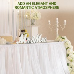 WHITE Glittered Wooden Mr & Mrs Freestanding Wedding Table DISPLAY SIGNS Party