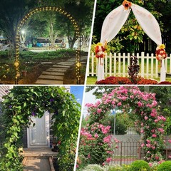 7.9 ft Metal Green Stand Arch Wedding Party Prom Garden Floral Decoration US