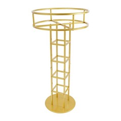 46.65in Gold Metal Large Open Flower Frame,wedding Floral Riser,top Flower Stand