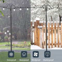 Outdoor Indoor String Light Pole 2 Pack For Deck Garden Holiday Party Wedding US