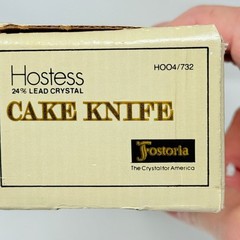 Fostoria Cake Knife Lead Crystal Handle Stainless Steel Blade Size 13 1/4″