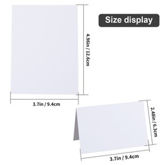 Place Cards for Table Setting – 50 Pcs White Blank Tent Place Cards for Weddi