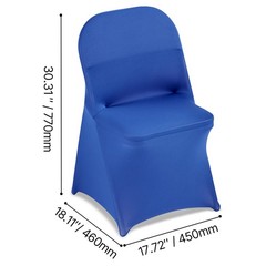 Uimoso 50PCS Blue Stretch Spandex Chair Covers for Weddings, Parties, and Dining