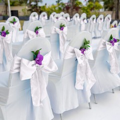 4pc 12″x 108» White Satin Table Runner Long Bright Silk Smooth Wedding Party