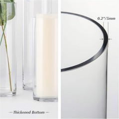 WGVI Cylinder Vase 4×4″ Clear Glass 6pc Floral Container