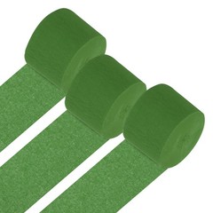 3Roll 1.8″x82FT Crepe Paper Streamers Decorations Moss Green