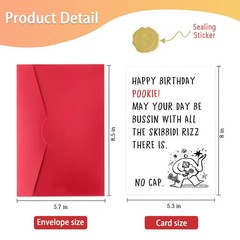 Beixian Funny Birthday Card for Him Her, Gen Z Slang Birthday Card for Teenag…