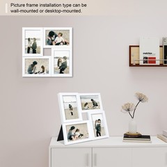 4×6 Picture Frames Collage 1 Pack, 4 Opening Multi Family Photo Collage Frame…