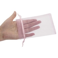 100pcs 4×6 Inch Organza Bags, Drawstring Jewelry Pouches For Wedding Blush Pink