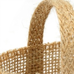 4Pcs Portable Burlap Candy Baskets Khaki Linen Wedding Storage Holders