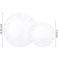 LIYH 24 Pcs Plastic Plates Reusable – Unbreakable Party 24(12 Guests) White