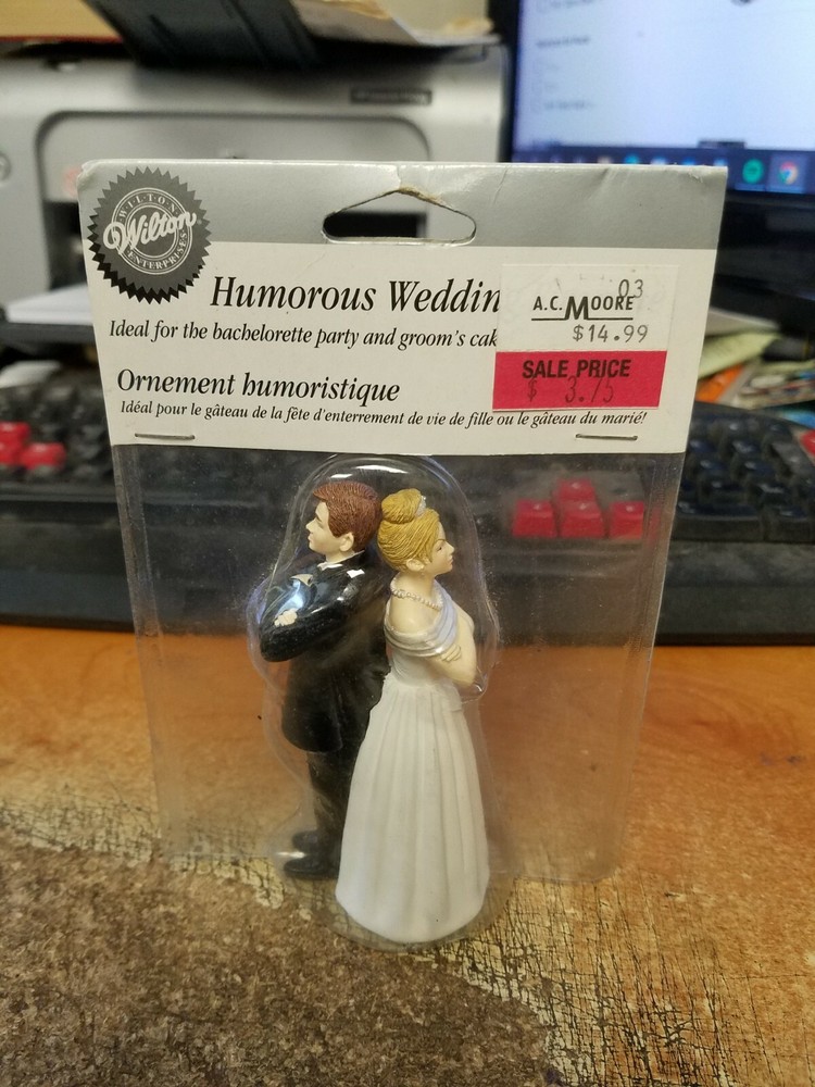 2003 Wilton Humorous Wedding Topper New in Package Bachelorette Party