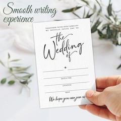 Elegant Double-Sided Wedding Invites – 25 Quality Minimalistic Cards & Envelopes