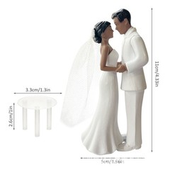 Wedding Bride and Groom Cake Topper Romantic Couple Figurine Cake Plastic Topper