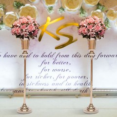 Metal Wedding Centerpieces Vase Versatile Trumpet Wedding Flower Vase Stand 10pc