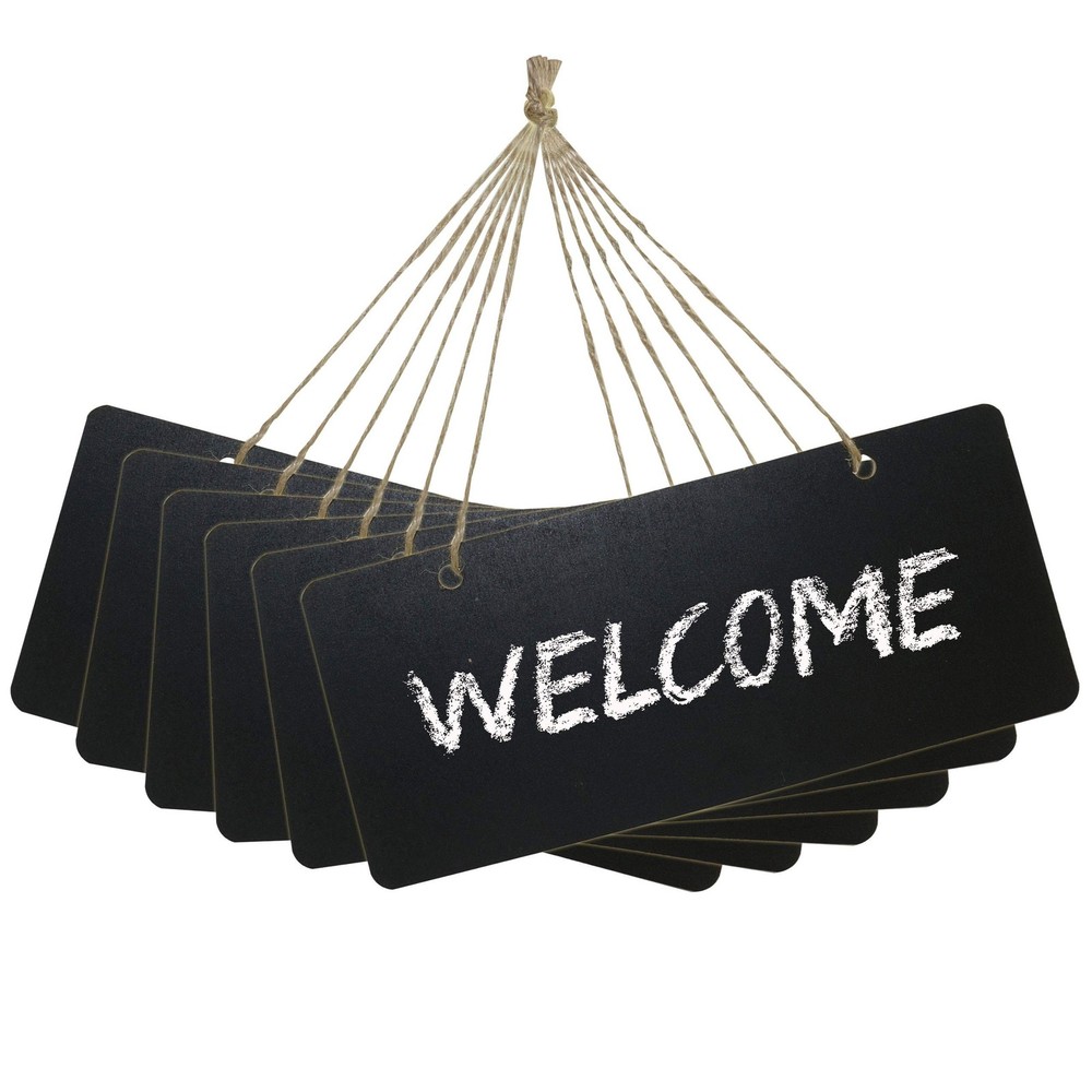 Chalkboard Hanging Signs Erasable Wood Rectangle Small Vintage Rustic Blackbo…