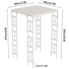 Large Garden Arch Metal Pergola Trellis Rose Archway Wedding Canopy Gazebo Decor