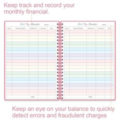 Bill Payment Checklist – Monthly Bill Organizer & Planner for 5.8″ x 8.5″ Pink