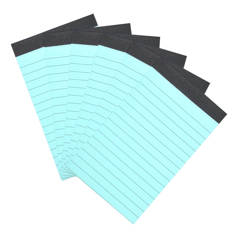 6 Pcs Writing Note Pads, 3 x 5 Inch A7 Lined Refill Paper, Blue