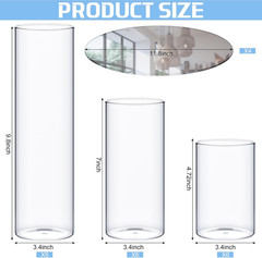 Elegant Round Glass Mirror Trays & Vases Set for Wedding & Party Centerpieces