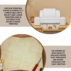 Joyberg 70PCS Vintage Paper 8.5 x 11 in Parchment for Writing