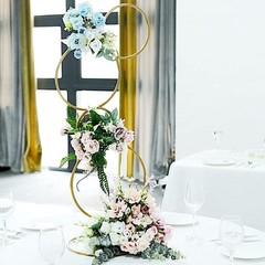 3 ft Metal Hoops Pillar Backdrop Stand Party Events Reception Home Supplies