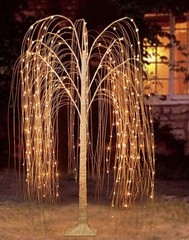 5Ft LED Lighted Tree Weeping Willow Tree Outdoor Colors Changing Light Up