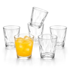 6 PCS Acrylic Drinking Cups, Clear Plastic Drinking Glasses Set, Reusable