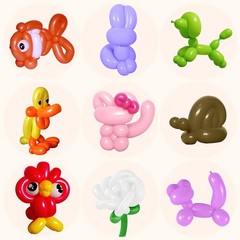 260 Balloons, 50PCS Long 260 Balloons White, Animal White