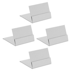 4Pcs Stainless Steel Place Card Holders Table Sign Stand for Restaurant Use