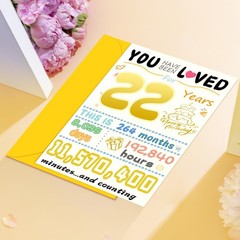 22nd Birthday Card, Funny Birthday Decorations for Her Him, Best 22 Year Old …