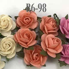 1″or2.5cm – Open Roses DIY Paper Flower Wedding Scrapbook Craft Cardmaking R6