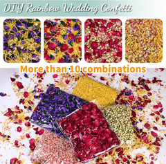 40+ Cups 9.3Oz Real Biodegradable Flower Petal Wedding Confetti, 5 QT 5 Kinds Co