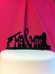 Western Pistol Boot MR & MRS Wedding Cake Topper MADE In USA…..Ships from USA